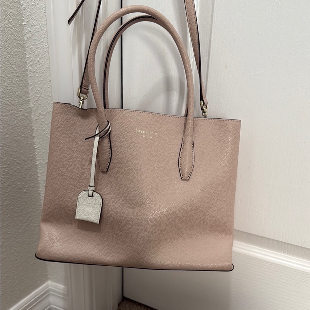 Kate Spade Tan Leather Tote with Structured Silhouette
